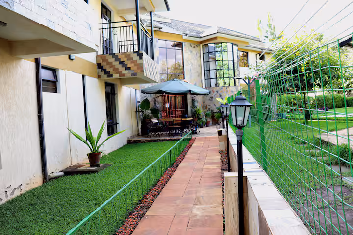 Living area with modern furnishings